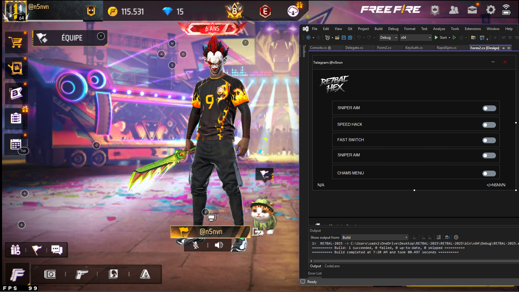 FREE FIRE C# PANELS